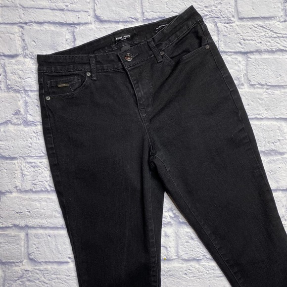 Nine West Gramercy Skinny Ankle Jeans in Black - Picture 2 of 7